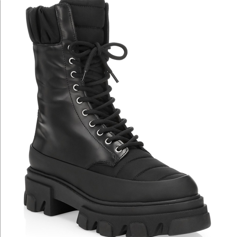 NEW Ganni black combat boot!!